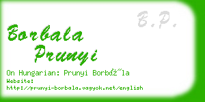 borbala prunyi business card